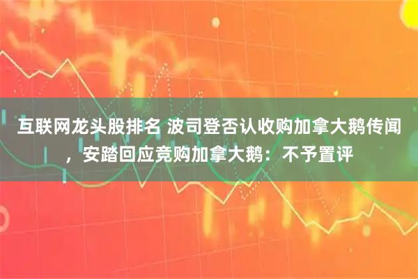 互联网龙头股排名 波司登否认收购加拿大鹅传闻，安踏回应竞购加拿大鹅：不予置评